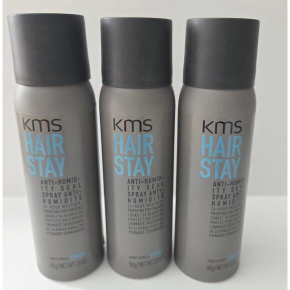 kms Hair Stay Anti-Humidity Seal Hairspray 24 hour weatherproofing 2.0 ounce x3 - Picture 1 of 6